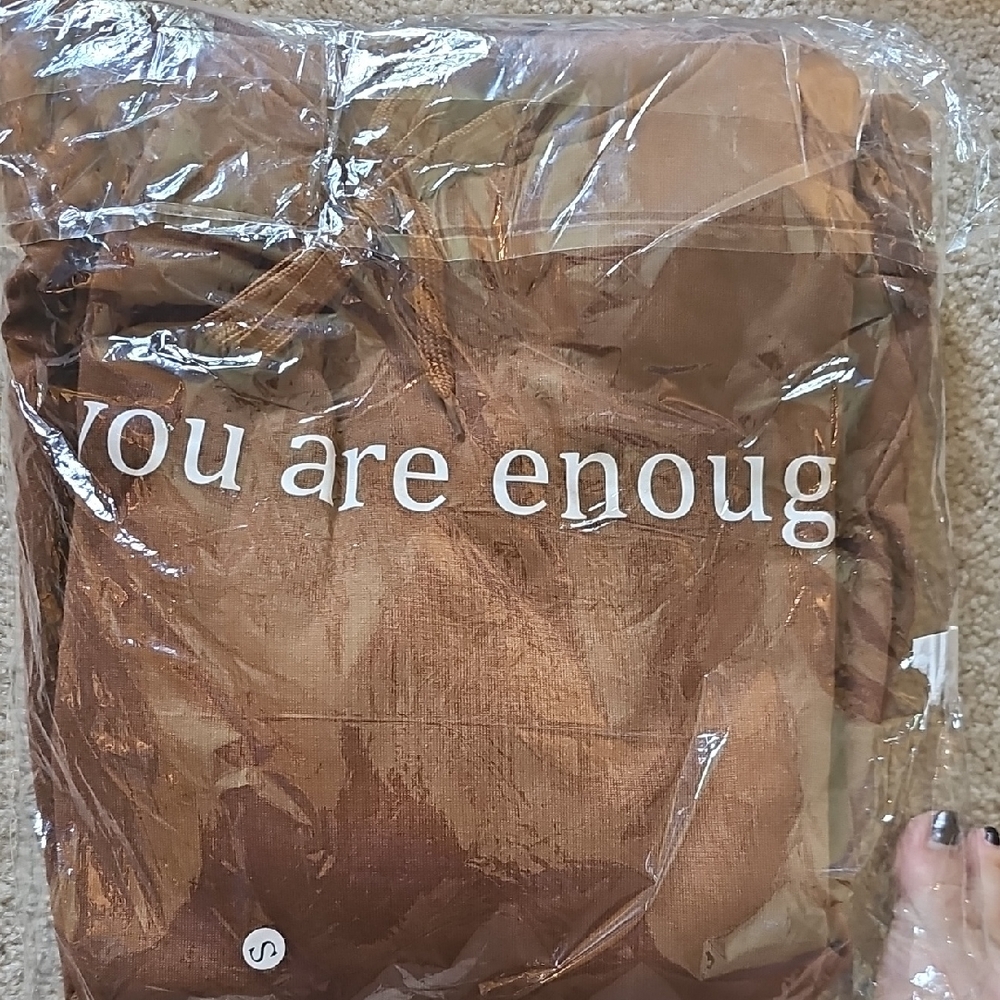 Brown Graphic Tee - 'You Are Enough'